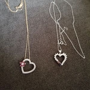 Gold and silver necklaces